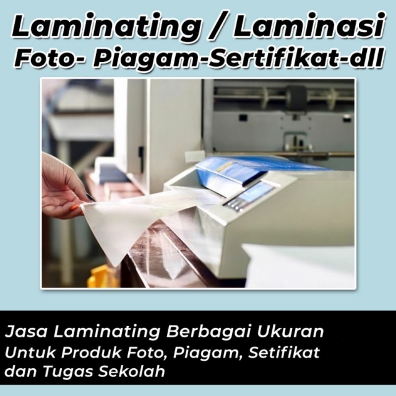 

Tambahan Laminating/Laminasi/Press