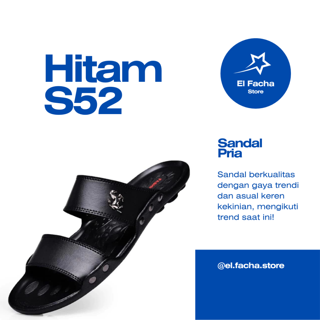 Sandal Pria Cowok Dewasa Kasual Keren Kekinian