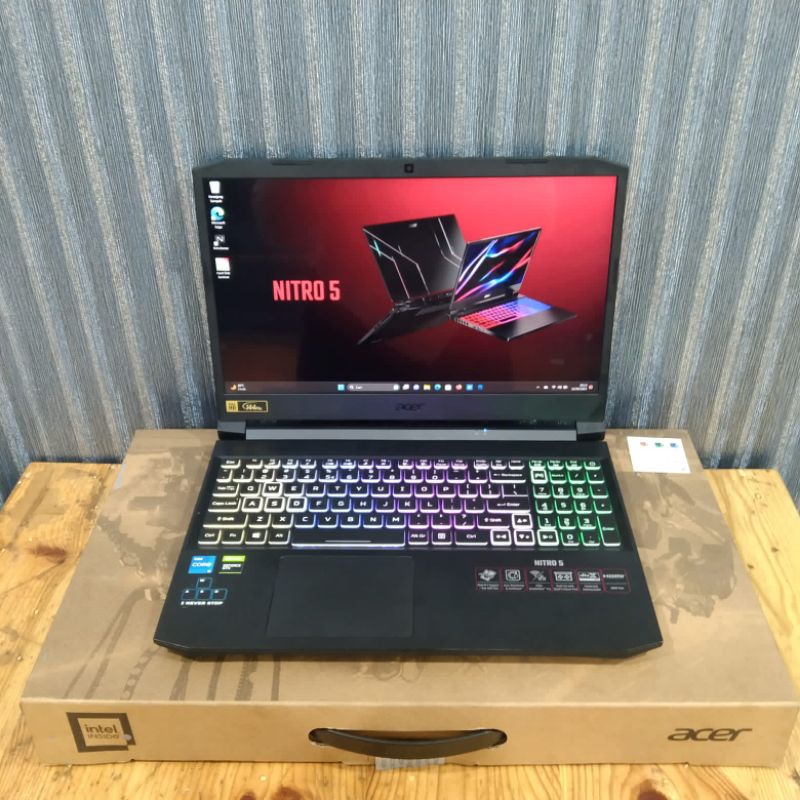 Laptop Gaming Acer Nitro AN515-56, Intel Core i5-11300H Gen 11Th Ram 8Gb/16Gb/512Gb SSD DualVga Nvid