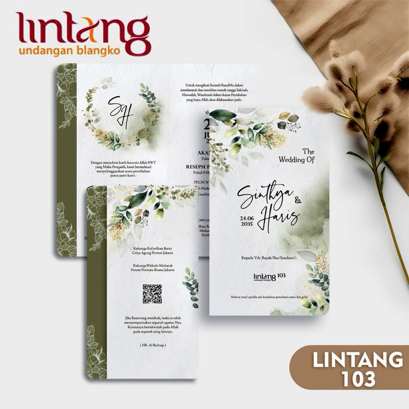 Cetak Undangan Pernikahan Lintang 103