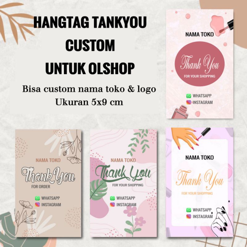 

Hang Tag Olshop custom / Label Merk Online Shop / Thankyou card / Kartu ucapan / Hang tag custom / Hang tag label