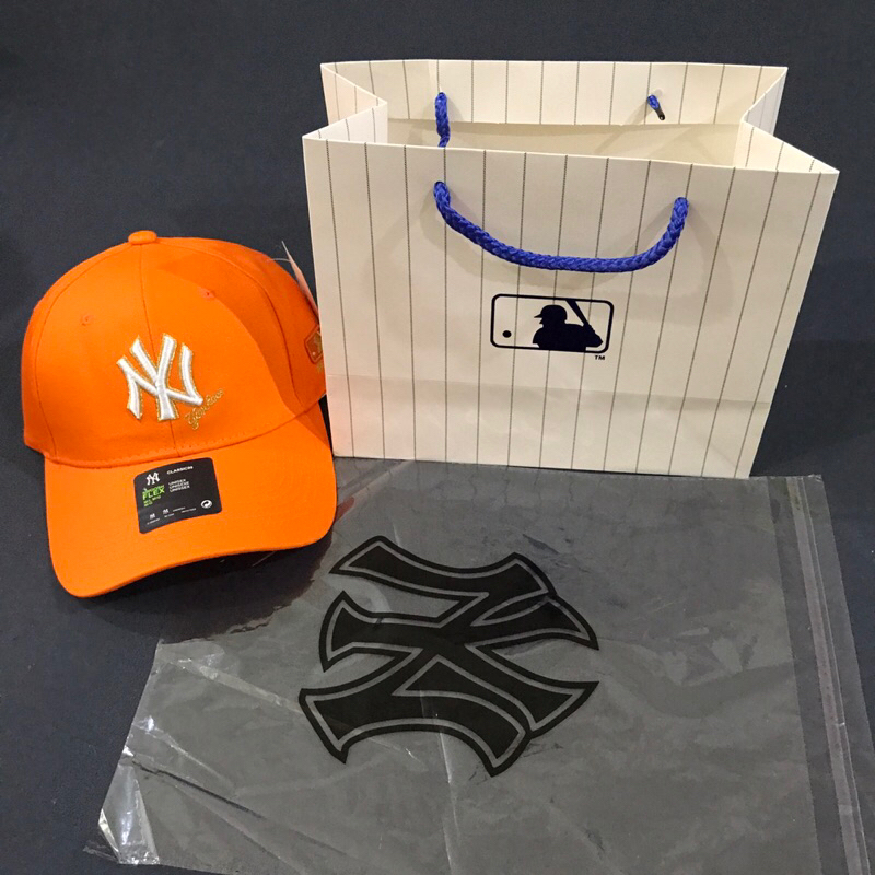 Topi Baseball Cap Ny Ynke Orange