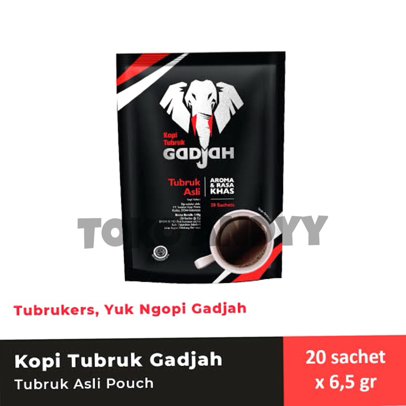 

Kopi Tubruk Gadjah isi 20x7gr