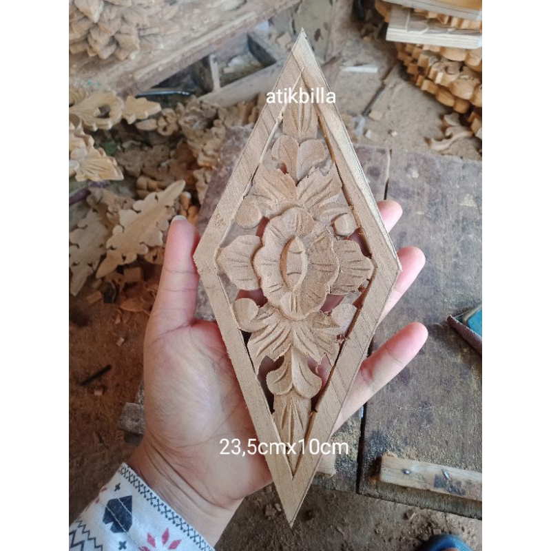ukiran kayu jati wajik lis