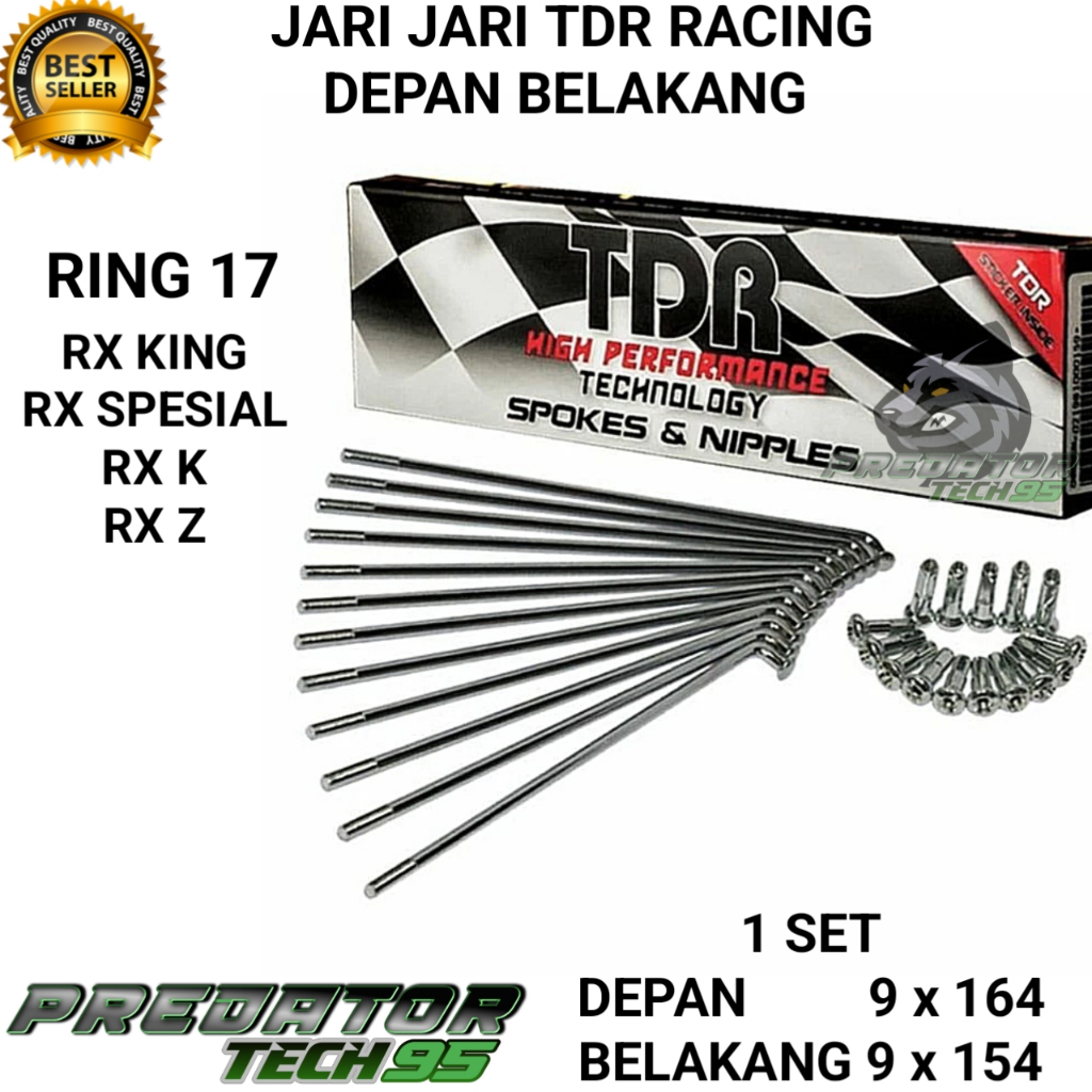 JARI JARI JARI2 RUJI TDR ORIGINAL CHROME 1 SET VELG DEPAN BELAKANG RING 17 YAMAHA RXK RX KING RXKING