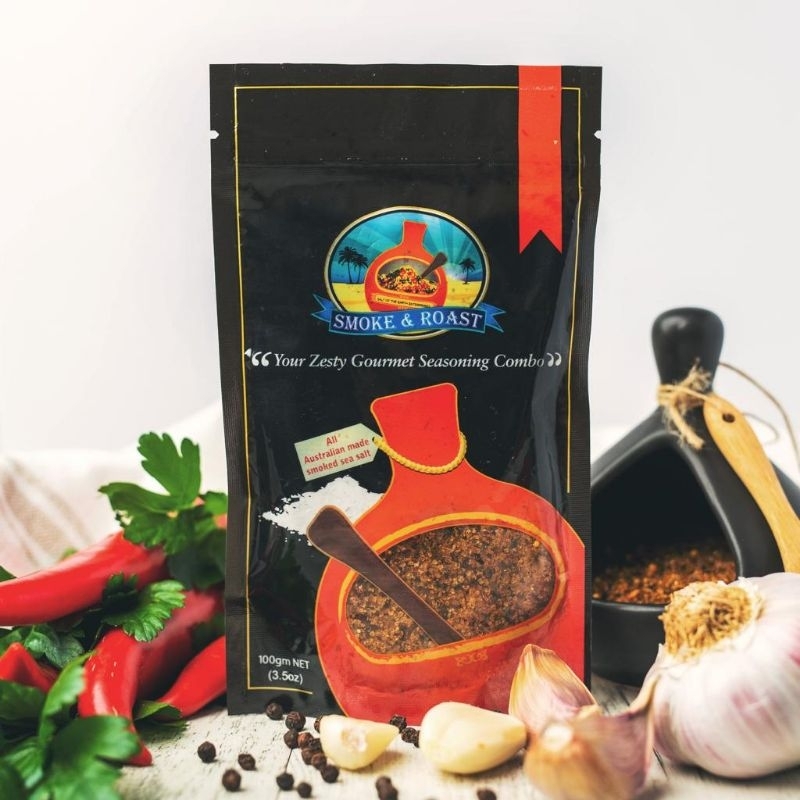 

Smoke And Roast Sea Salt Bumbu Marinasi Serba Guna Tanpa Gluten, Msg, Fillers Made In Australian Spices Rasa Original Flavour Seasoning 200 GRAM