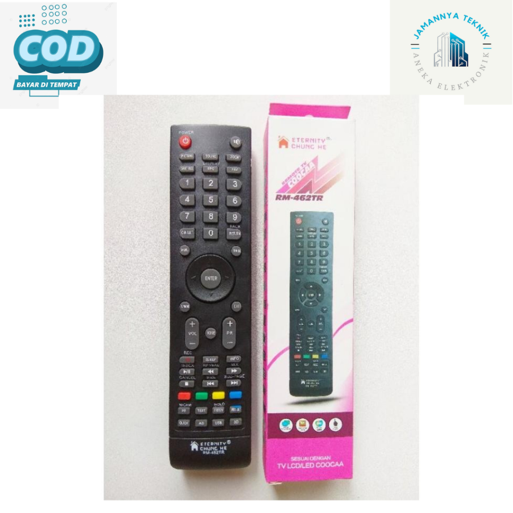 REMOTE TV LED LC COOCA RHEMOT UNIVERSAL TV COCOA RM 462 TR