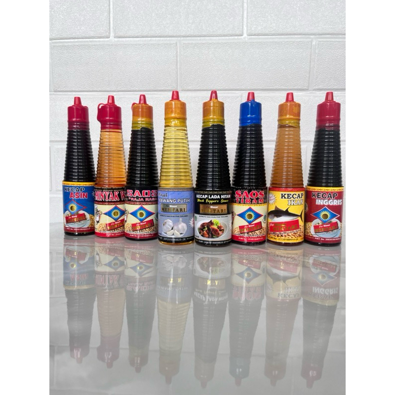 

Paket hemat isi 8 kecap saos dan minyak Penyedap Masakan ( Minyak Wijen, Kecap Asin, Kecap Inggris, Kecap Ikan, Saos Tiram, Saos Raja Rasa, Kecap Lada Hitam, Minyak Bawang putih)