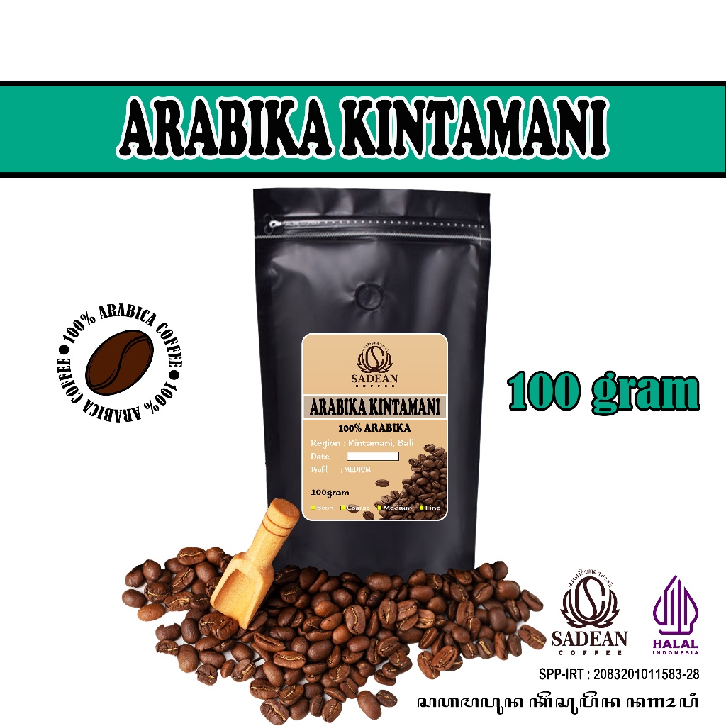 

Kopi Arabika Kintamani Bali 100gr / Biji Kopi Bubuk Arabika Bali Kintamani 100 gram