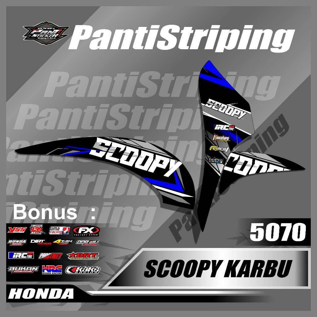 Sticker Striping Motor Scoopy Karbu/Lama All List Variasi (COD) -Striping Motor scoopy Desain Semifu