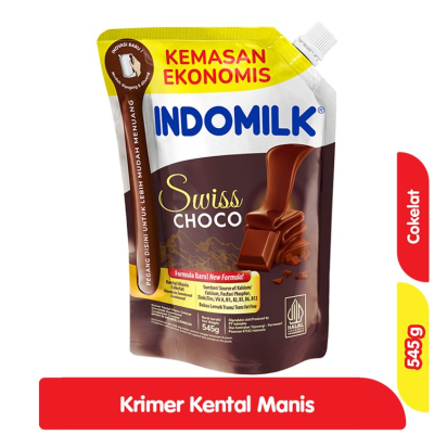 

Indomilk Kental Manis Swiss Choco Refill 545 Gr Pouch 545Gr SKM Cokelat