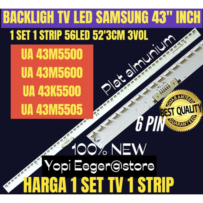 BACKLIGHT TV LCD LED SAMSUNG 43 INCH UA-43M5500-UA-43M5600-UA-43K5500-UA-43M5505 BACKLIGHT TV SAMSUN