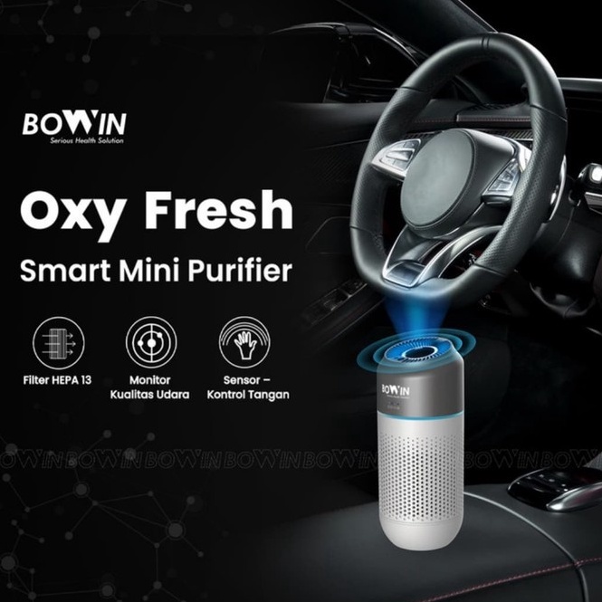WIg Bowin Air Purifier untuk MOBIL  True Hepa Filter Anion Carbon  Mini Oxy