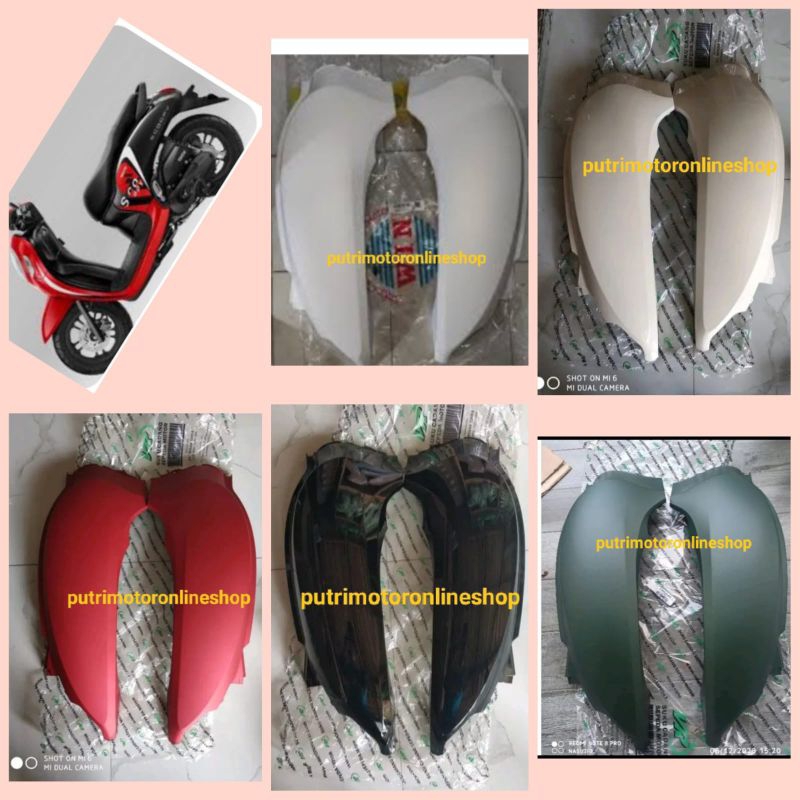 cover body belakang samping kanan kiri Scoopy 2020.2021.2022.2023 hitam merah doff.putih doff.cream 