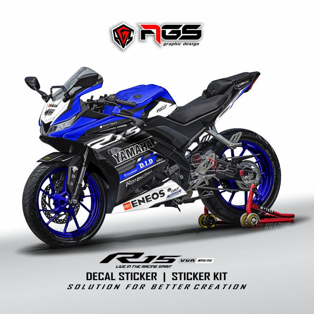 DECAL STIKER YAMAHA R15 V3 / YAMAHA R15 MONSTER ENERGI / DECAL FULL BODY / R5V3 / agsgraphic