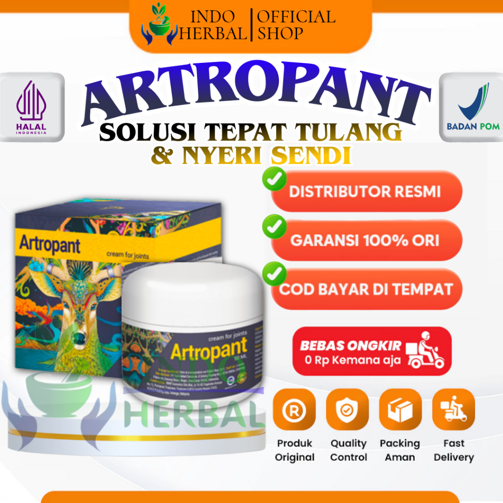 ARTROPANT Original Cream Pereda Nyeri Sendi Otot Urat Kaku Terampuh BPOM