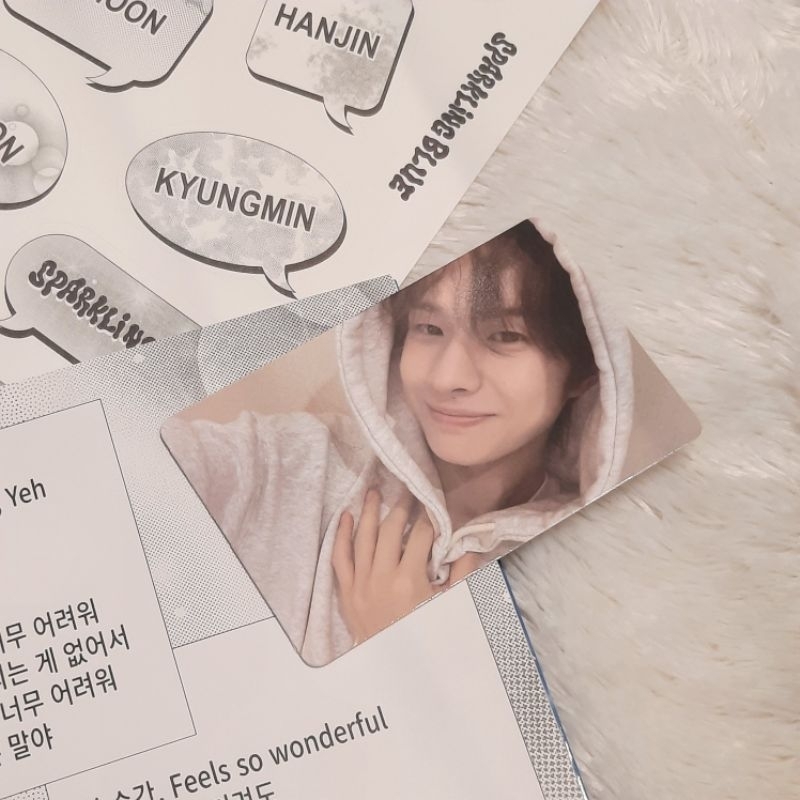 [ready ina] OFFICIAL photocard pc kyungmin hoodie 24/7 with us tws Sparkling Blue weverse version