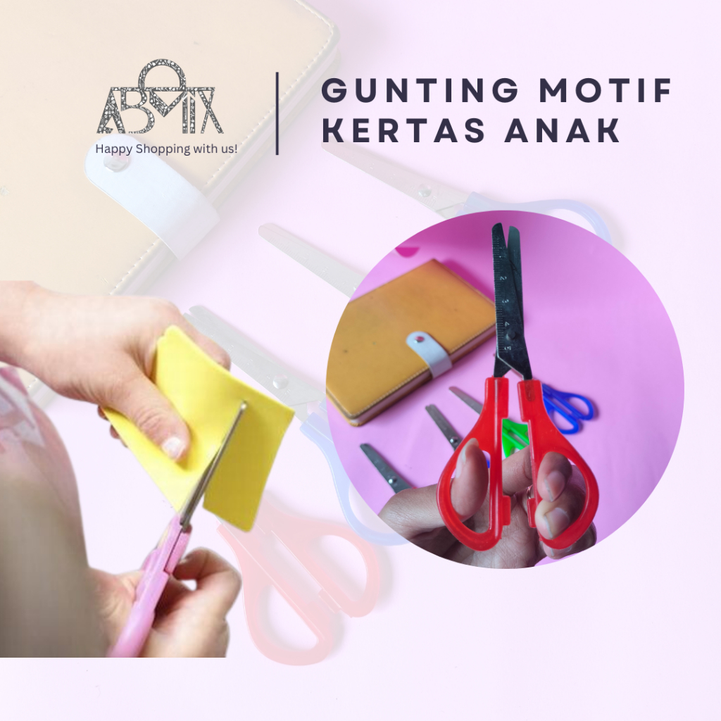 

Gunting Kertas Kecil Lucu dengan Motif Penggaris Gagang Plastik Rentengan