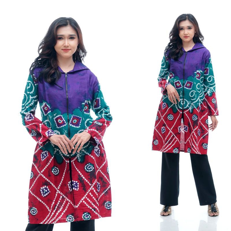 Tunik Batik Wanita Lengan Panjang