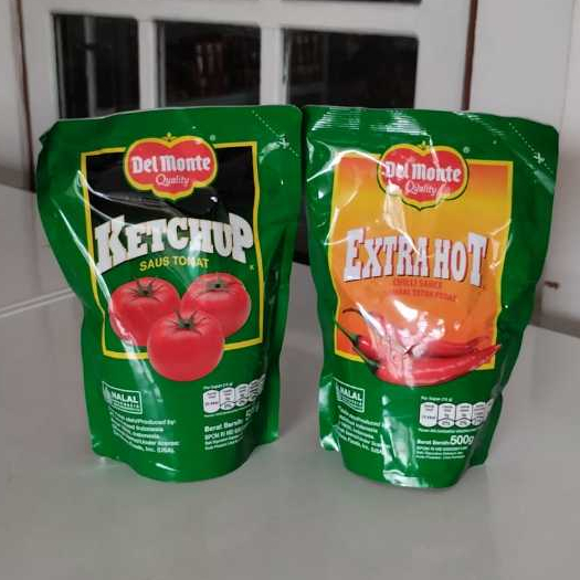 

Del Monte Saus Tomat - Extra Hot Pouch 500gram Ketchup dan Extra Hot