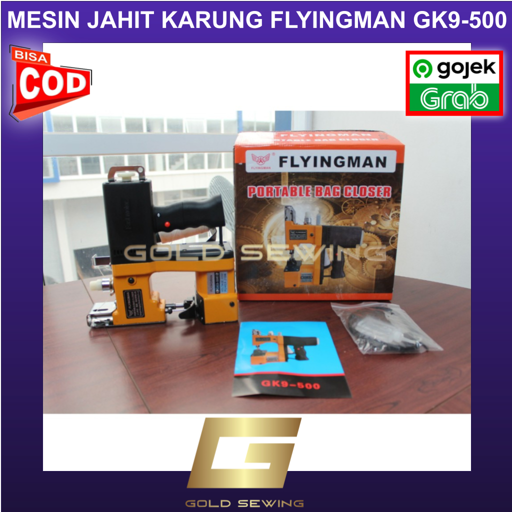 FLYINGMAN GK 9 - 500 MESIN JAHIT KARUNG BERAS GEOTEXTILE PORTABLE BAG CLOSER GK9 500 GK9-500