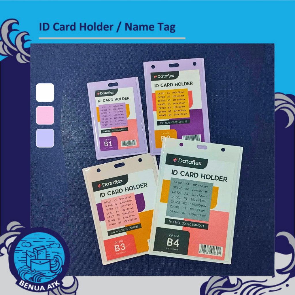 

Dataflex Name Tag Plastik Holder WARNA / ID Card Holder WARNA (isi 20pcs)