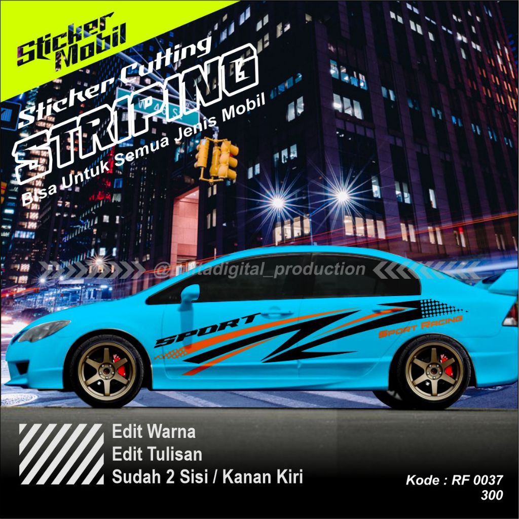 STIKER MOBIL SEDAN VIOS COROLLA MERSEY DLL STIKER CUSTOM STICKER CUTTING MOBIL KEREN