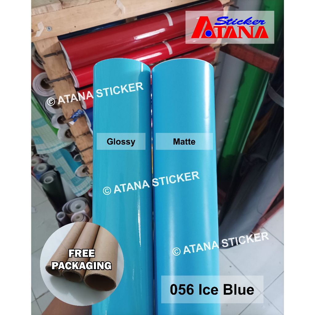 Skotlet Biru Muda Glossy Doff Ice Blue 056 Pastel Sky Water Light Muda Langit Laut Kilap Dop Cutting