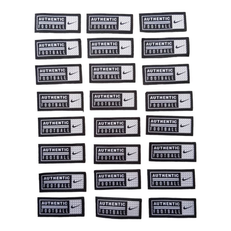 Nike Authentic Football Black Tab /Jog Tag Label Tag/ Size Tag/Jock Tags Ukuran Jersey Patch Asli