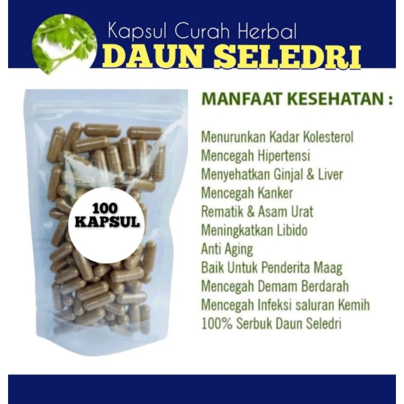 DAUN SELEDRI 100 kapsul Curah Herbal