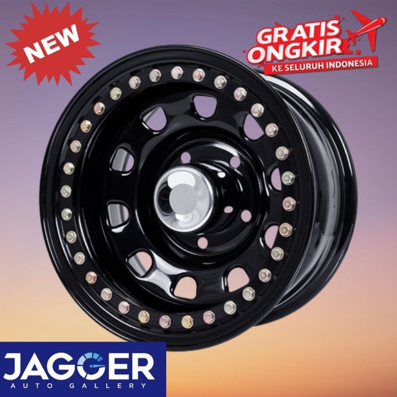 Velg mobil kaleng hsr mokupo beadlock ring 15 lebar 8 jimny escudo