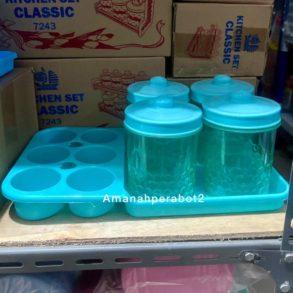 Toples Tawon Set 4+Rak Aqua Toples Lebaran Toples Kue Toples Nastar Toples Permen