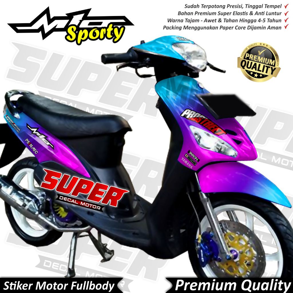 TERBARU Stiker Decal Yamaha Mio Sporty Full Body Variasi Warna Bunglon Keren