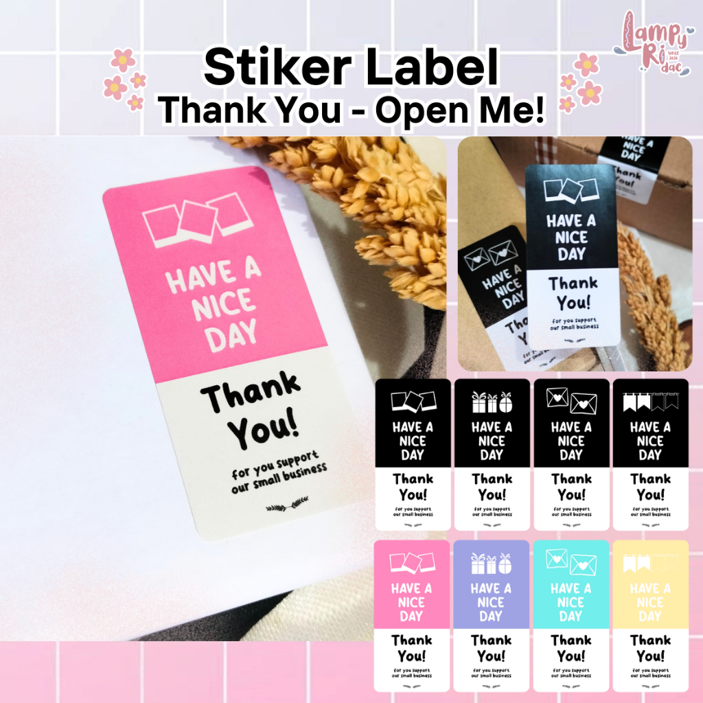 

[Ly] Stiker Label Thank You For Your Order Open Me!
