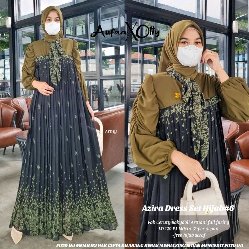 AZIRA DRESS set HIJAB segi empat