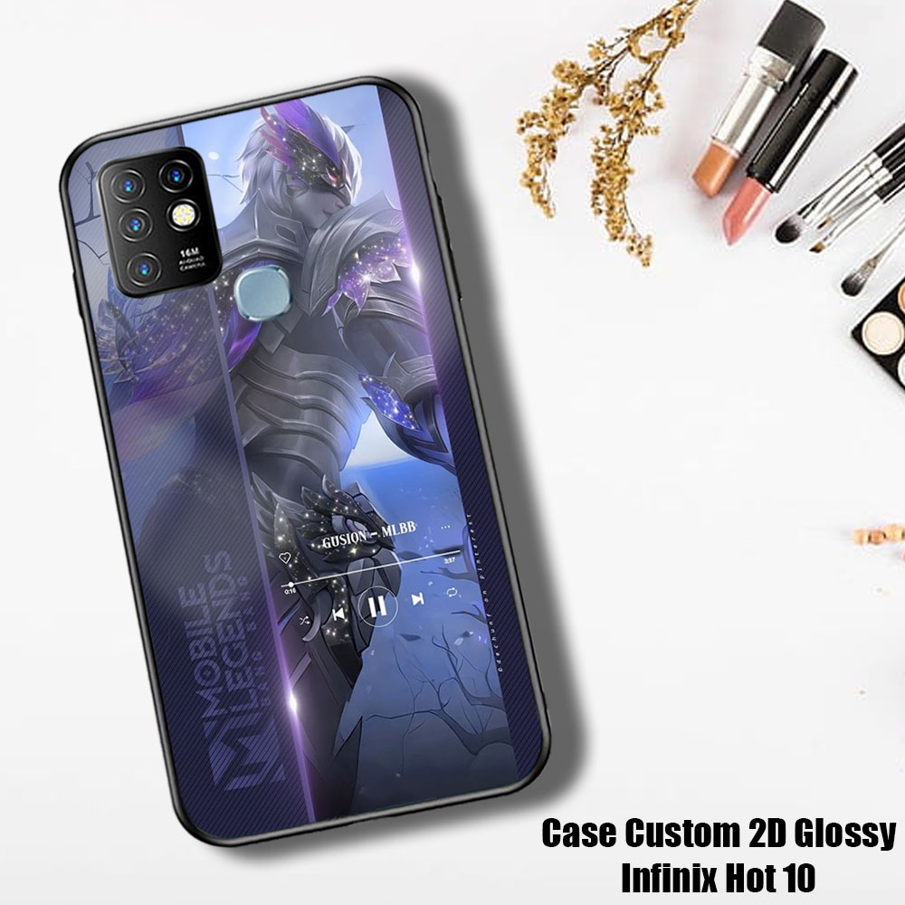 Case Glass Infinix Hot 10 Terbaru Motif (Hero ML) - Kase Hp - Casing Hp - Case Murah - Softcase Glos