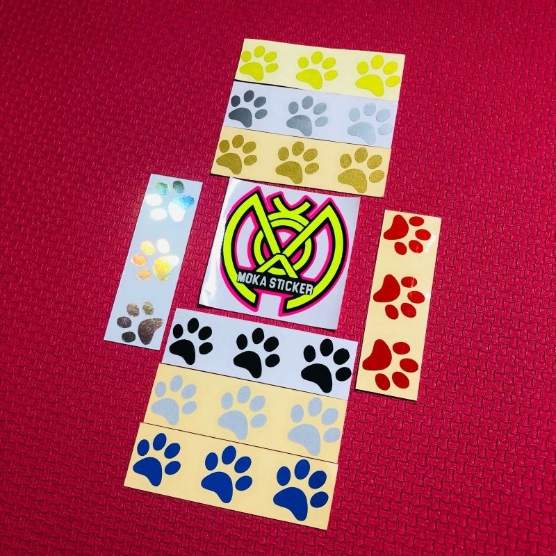 

Sticker Telapak Kaki Anjing Kucing Isi 3 cutting