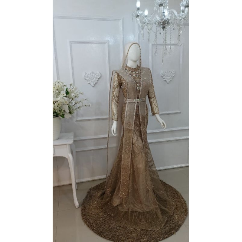 GAUN PENGANTIN MILO/GAUN PENGANTIN PUTIH