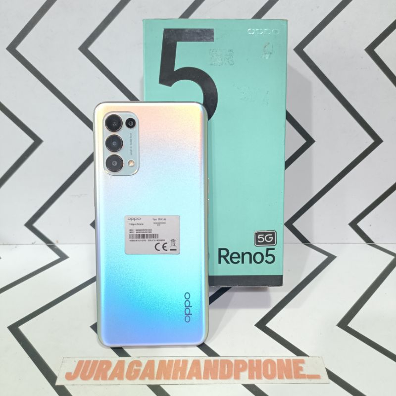 Oppo Reno 5 5G Ram 8GB Internal 128GB 8/128GB Hp Second Seken Bekas Fullset