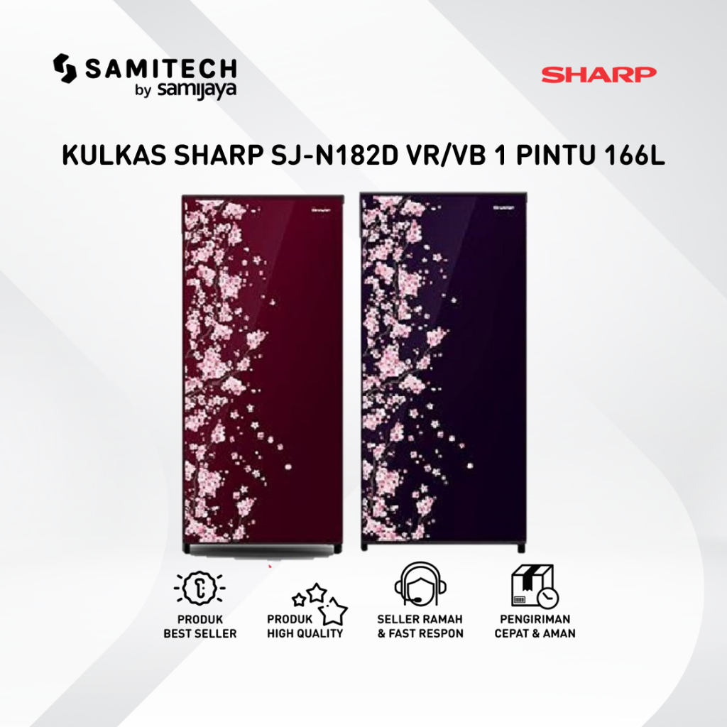 KULKAS 1 PINTU SHARP SJ-N182D-VR 182D-VB 182D VR VB VIVID SERIES
