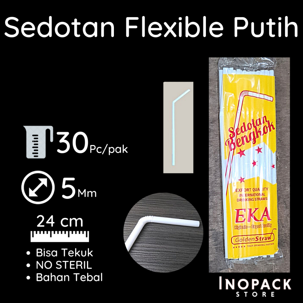 Sedotan tekuk/sedotan bengkok putih susu
