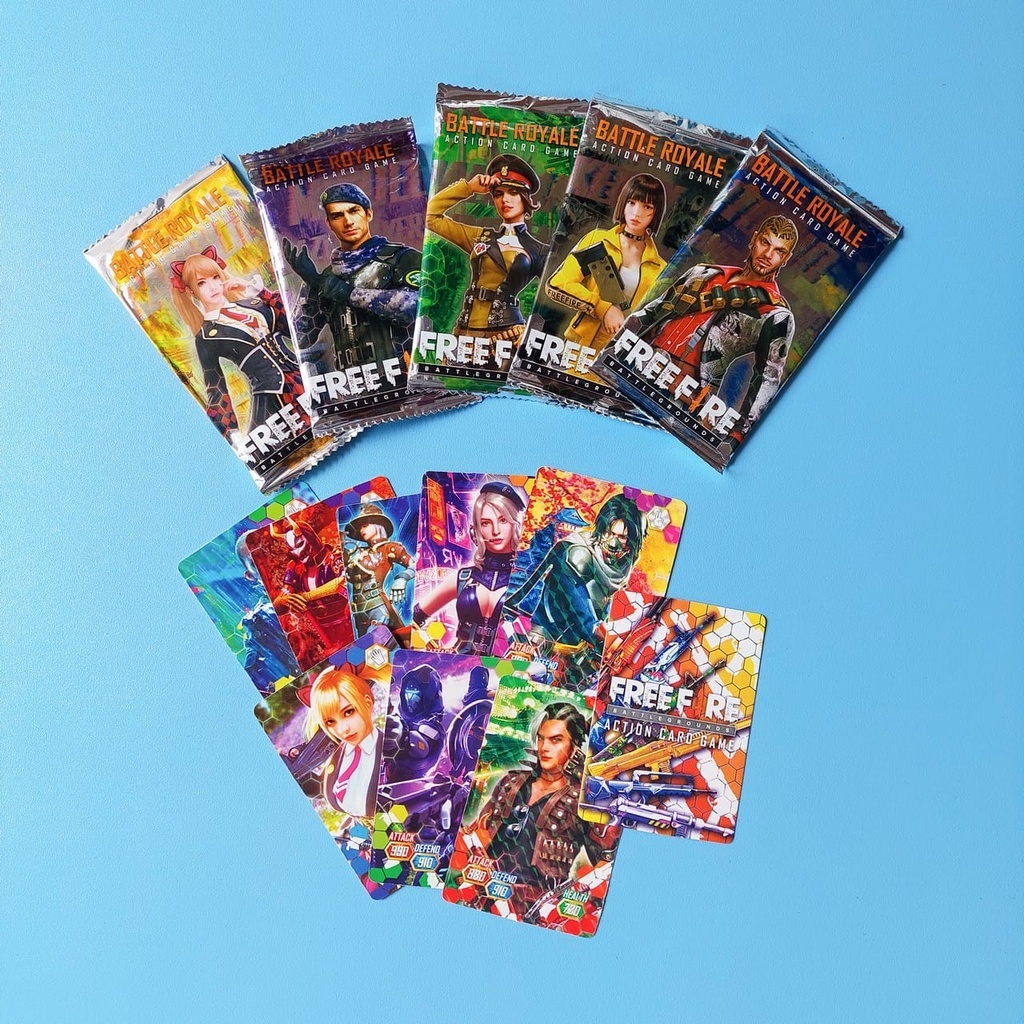 TRADING CARD FREE FIRE / kartu GBK / 1 BUNGKUS / MAINAN ANAK KARTU FF MURAH