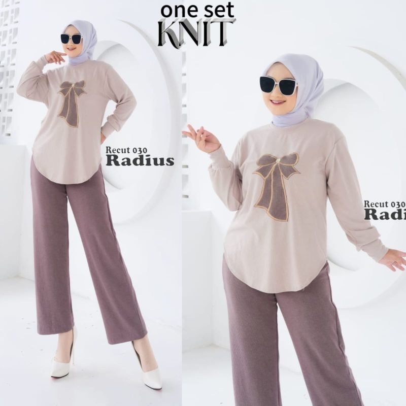 [Ready] Outfit Baju Muslim One Set Knit