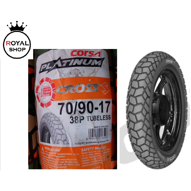 BAN MOTOR BEBEK CORSA CROS S 70/90 80/90 90/90 Ring 17 - 70/90