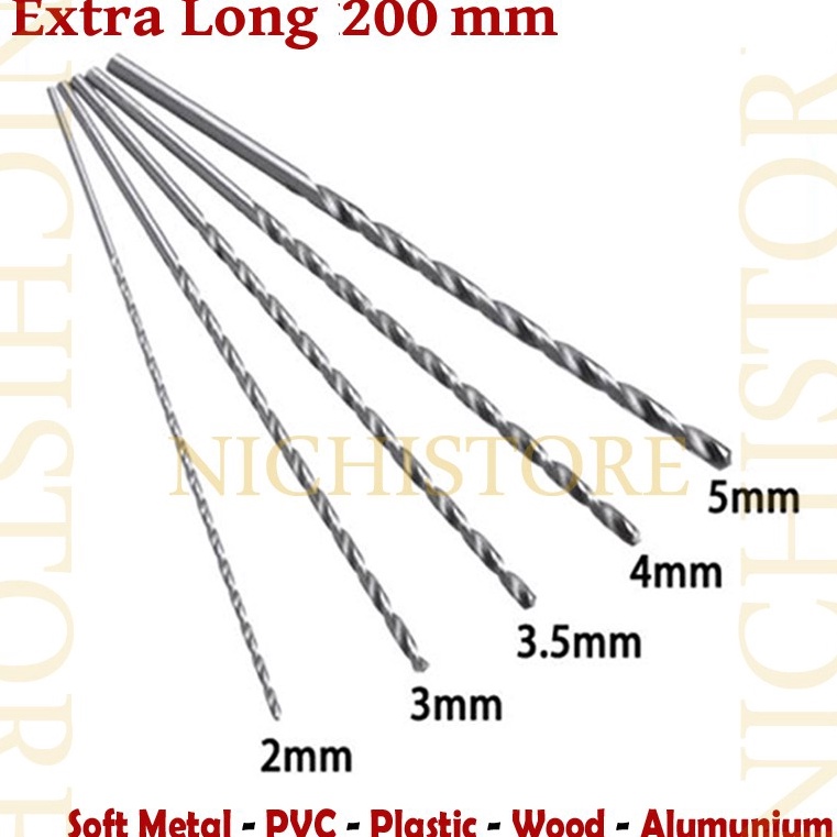 tr Mata Bor HSS Diameter Ekstra Panjang 2mm