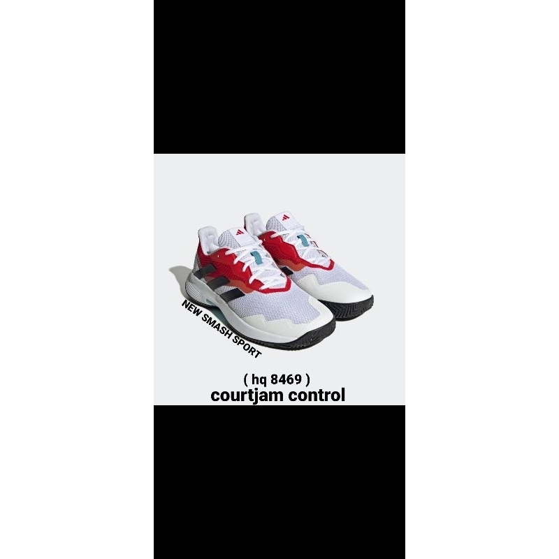 sepatu tenis adidas courtjam contorl ( hq 8469 )
