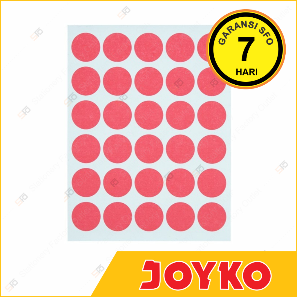 

Label Bulat Merah Joyko SALB-1717 - 16 mm Self Adhesive Sticker Labels - SFO Semarang Official