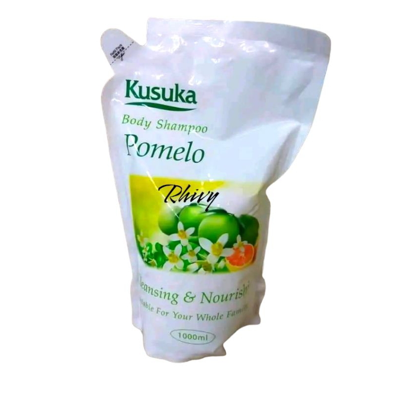 1Dus /12Pouch Sabun Mandi KUSUKA POMELO JERUK BALI/Sabun Badan/Sabun Cair