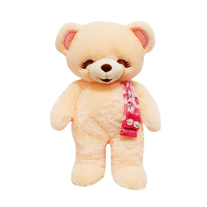 Boneka Beruang ISTANA BONEKA STD Bonita Cream W/Syal Besar Jumbo