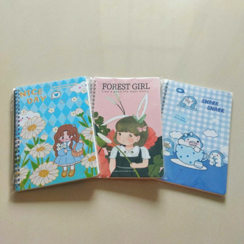 

Notebook A5 / Buku Tulis Bergaris Spiral / Buku Catatan Motif Lucu